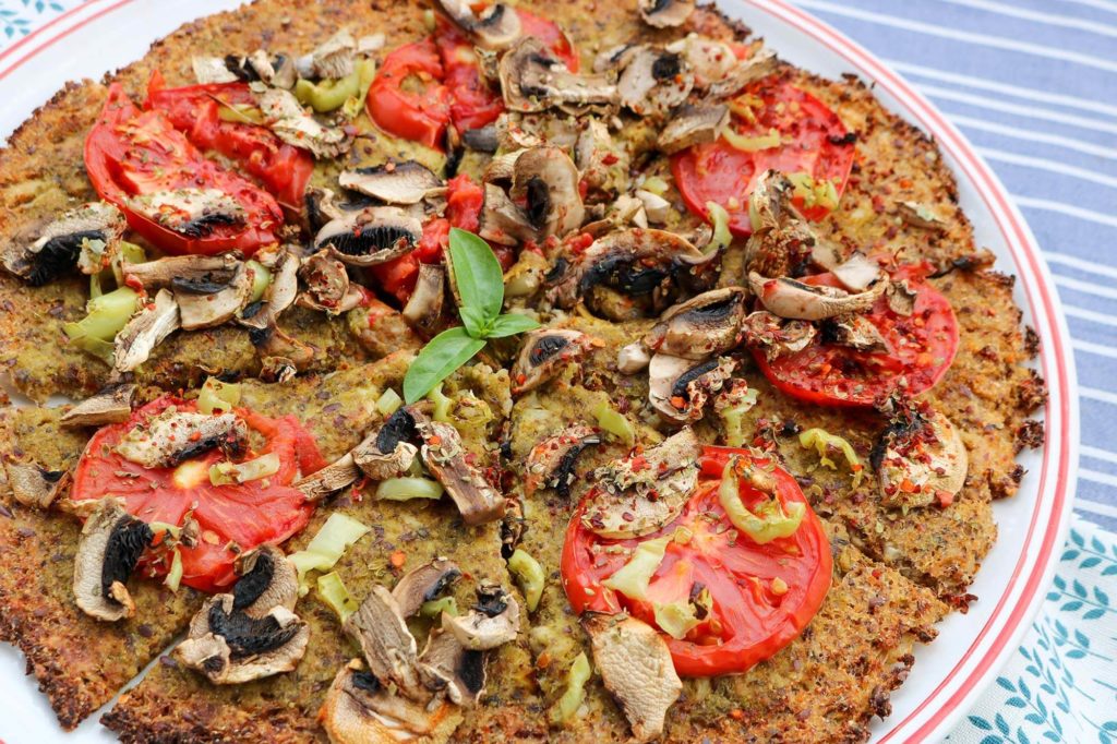 Vegan Keto Pizza with Cauliflower Crust - keto recipes - April 2024